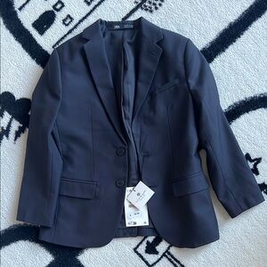 NWT Zara Kid’s Charcoal Finest Wool Suit Jacket